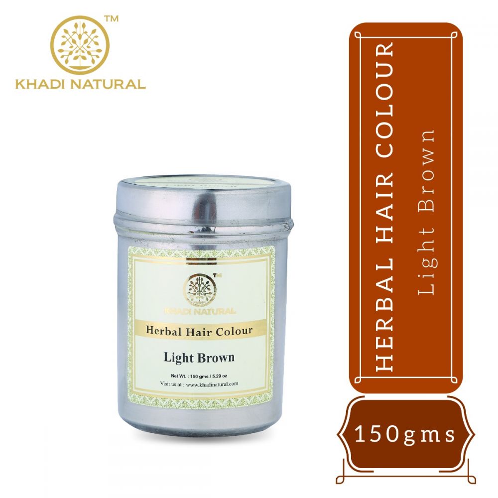 Khadi Natural Herbal Hair Colour Light Brown Hair Dye - 150 gms -  