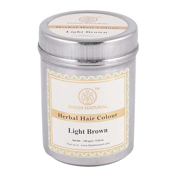Khadi Natural Herbal Hair Colour Light Brown Hair Dye - 150 gms -  