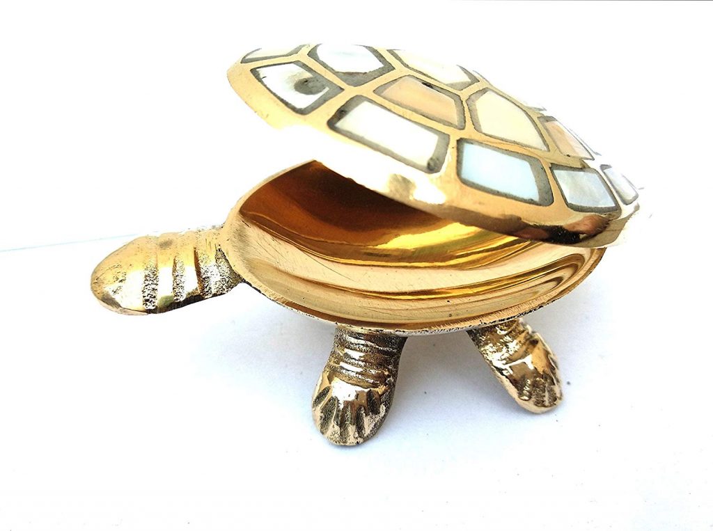 Seap Wish Turtle Yantra Golden with Cosmic Showers - Metal Color ...