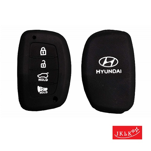 Silicone Car Key Cover Compatible for HYUNDAI VENUE 4 Button - Push Button  Start 