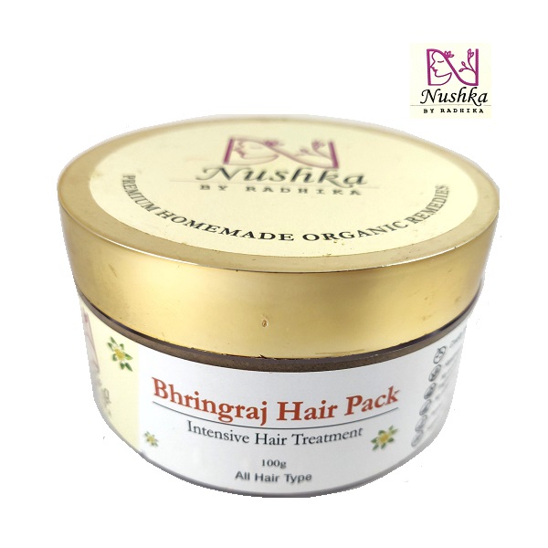NUSHKA Bhringraj Hair Pack (Paraben Free, Sulphate Free) - 100 gms -  